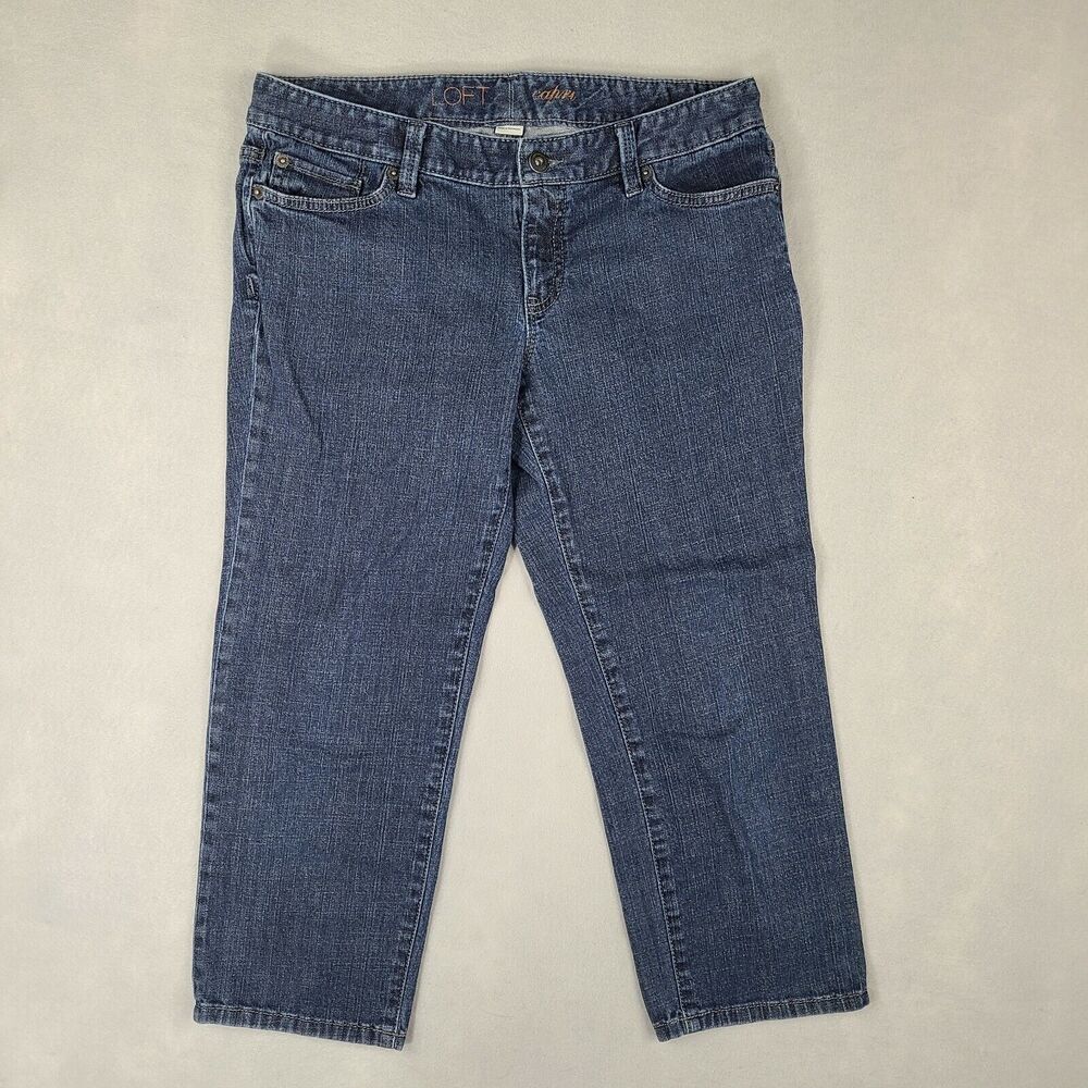 Loft Ann Taylor Capri Women's Jeans Size 6 (31x22.5) Blue Low Rise Denim